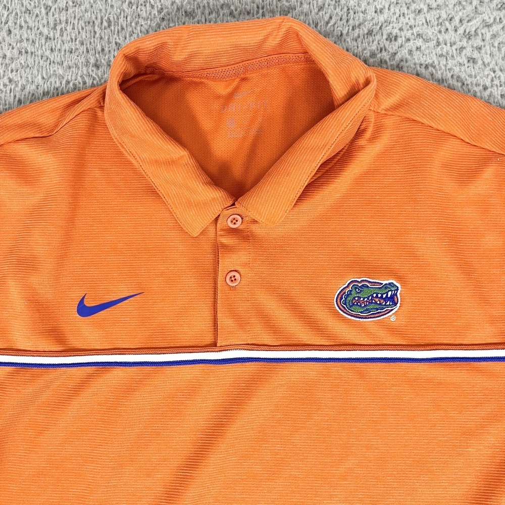Florida Gators Shirt Mens XL Orange NCAA Football Nike Dri Fit Polo